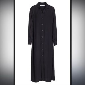 FRAME viscose maxi shirt dress